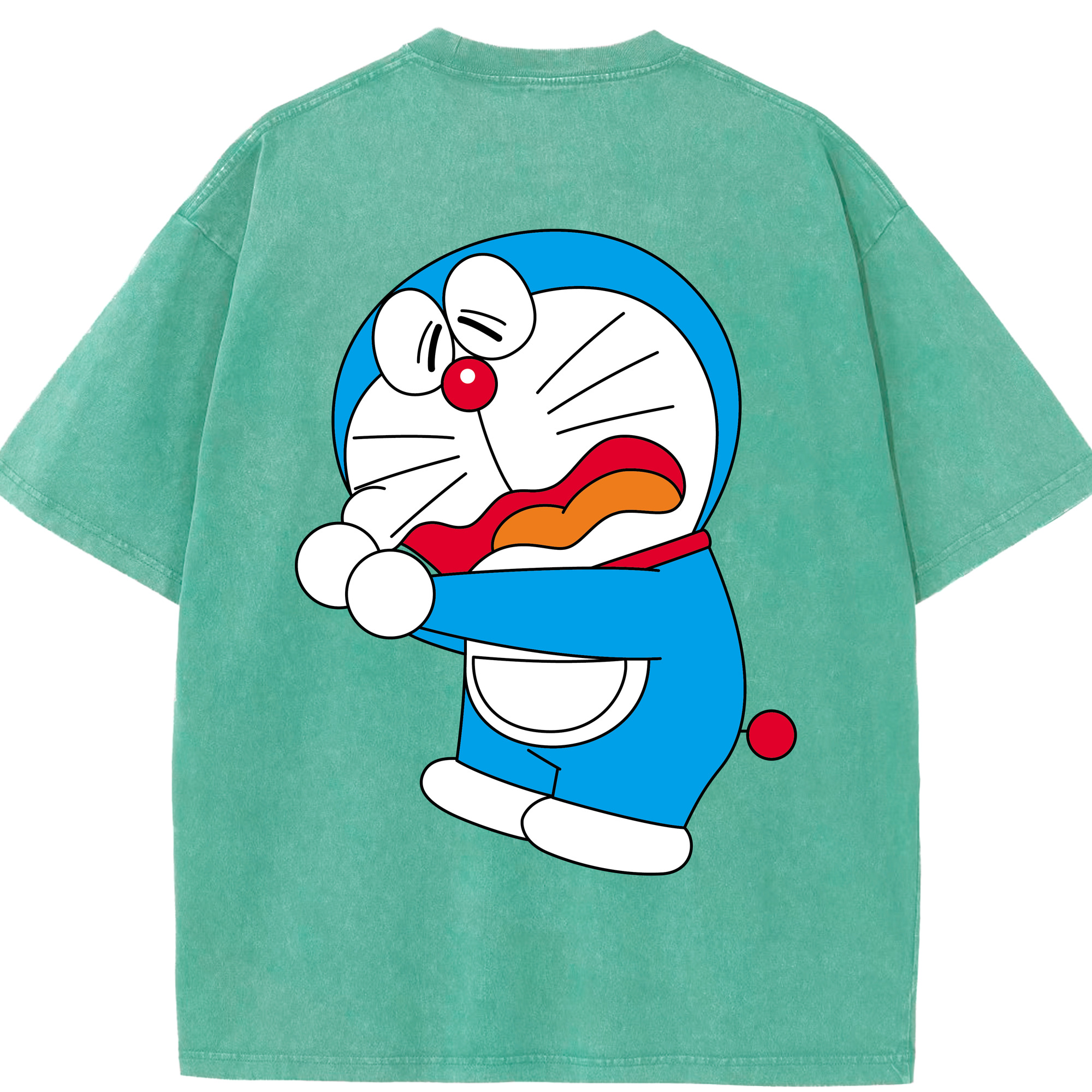 （画像用） ドラえもん Doraemon 綿100% ヴィンテージ風 半袖Tシャツ（背面プリント）
